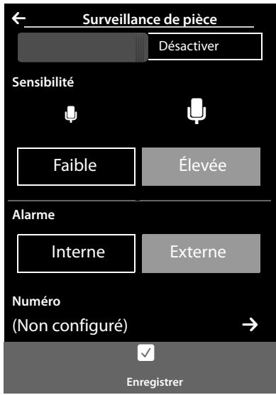 GIGASET NC - Activation/désactivation de la surveillance de piece - 1