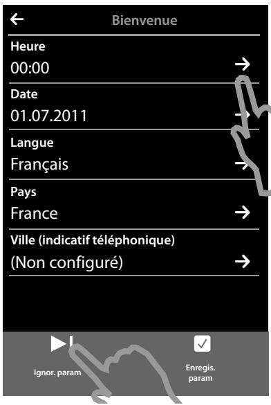 GIGASET NC - Réglage de la base et du combiné – Assistant de configuration - 1