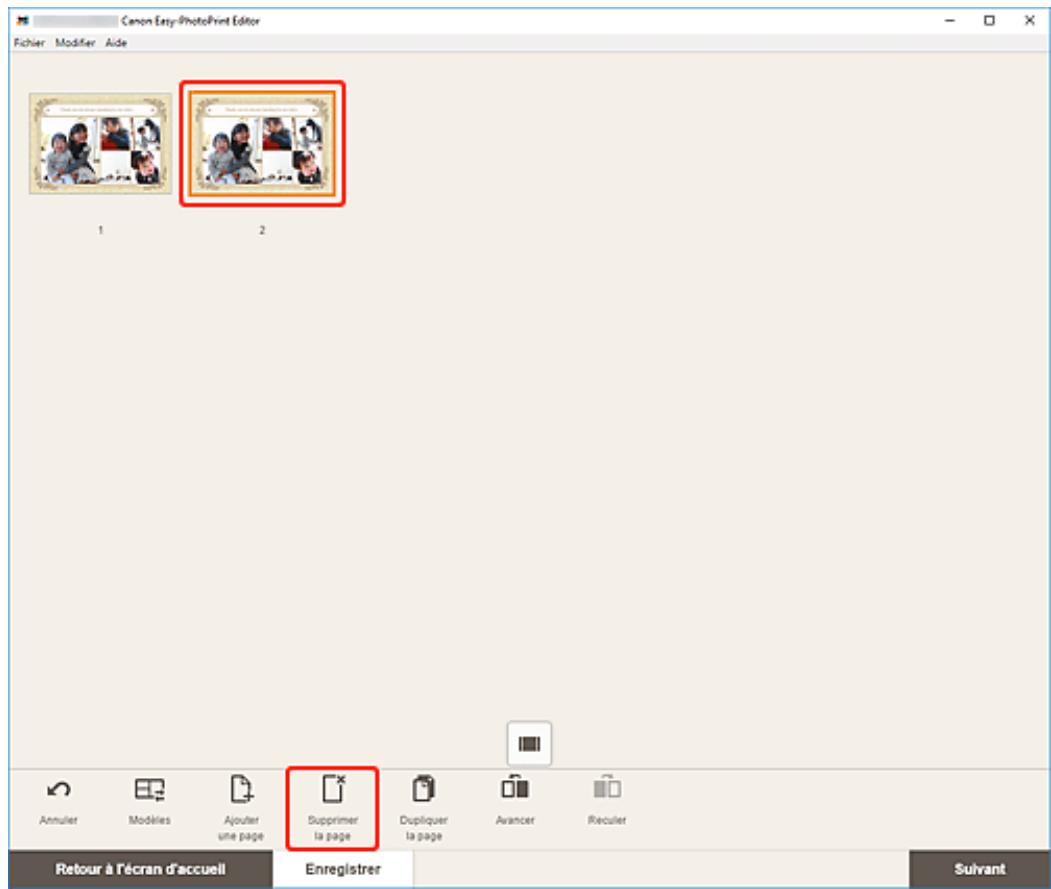 CANON Easy-PhotoPrint Editor - Lorsqu'un élément est affiché dans vue liste des miniatures - 1