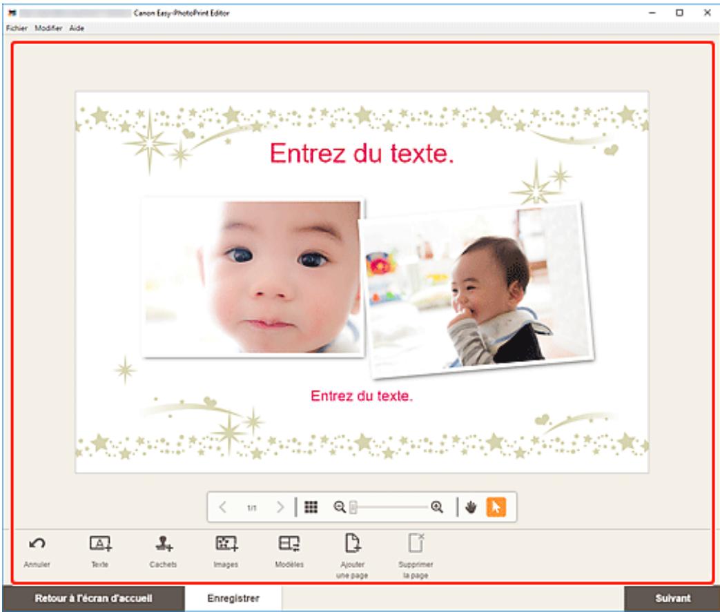 CANON Easy-PhotoPrint Editor - Sélectionnez le modèle que vous souhaitez utiliser. - 3