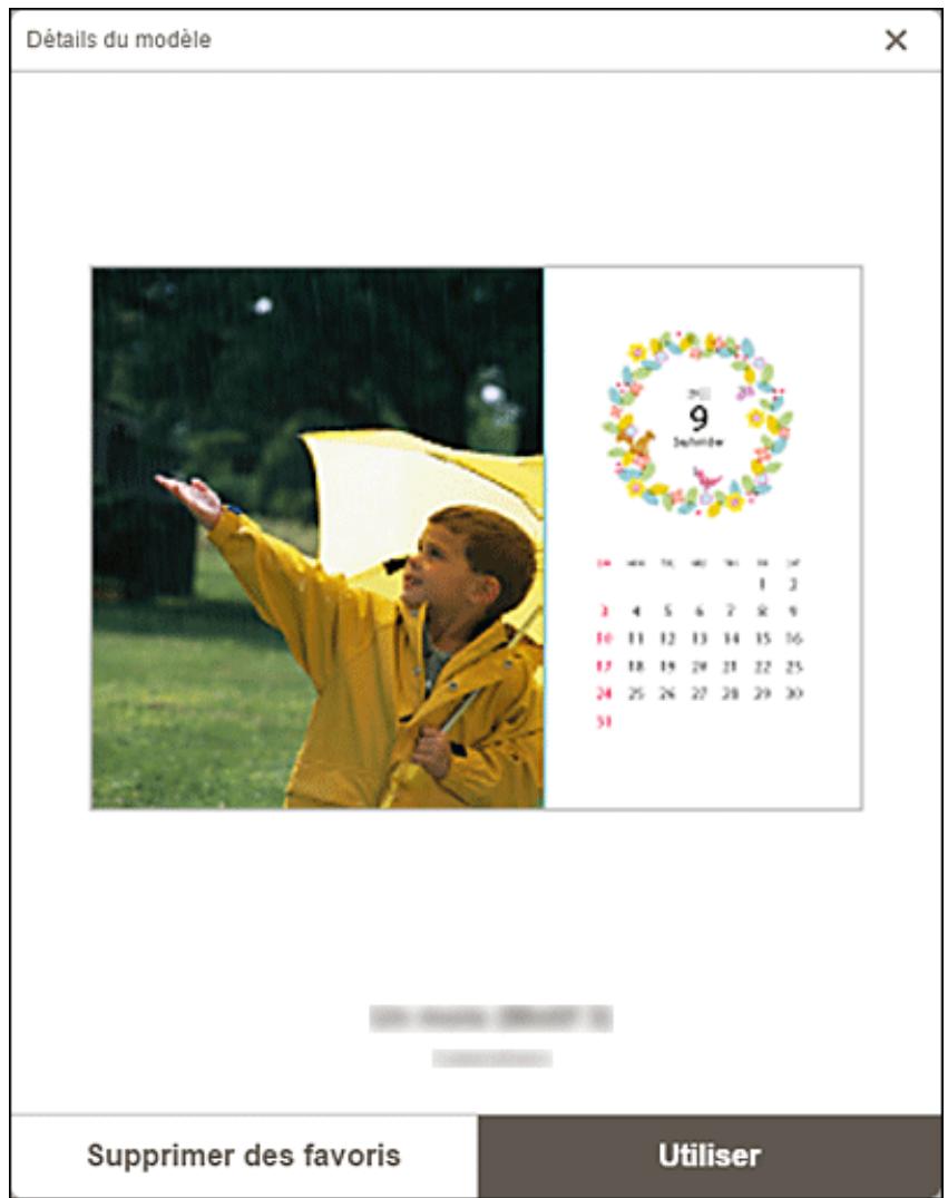 CANON Easy-PhotoPrint Editor - A: zone liste des favoris - 1