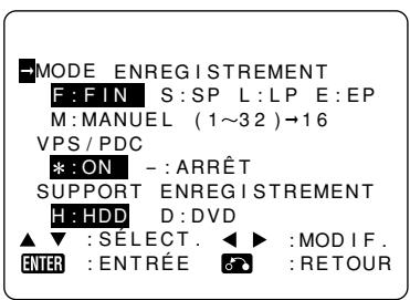 SHARP DVHR350F - Appuyez sur / ou les touches numériques pour saisir l'heure d'arrêt d'enregistrement, puis appuyez sur. - 1