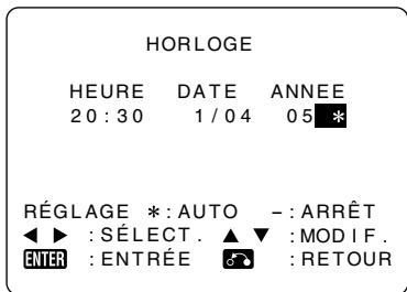 SHARP DVHR350F - Appuyez sur / pour sélectionner "ANNEE". saisissez les deux derniers chiffres de l'année à l'aide des touches numériques ou de / - 1