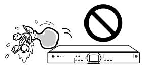 SHARP DVHR350F - Ne placez pas d'objets sur l'enregistreur. - 1