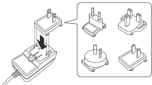 DENON NC - Branchement de la fiche de l'adaptateur secteur - 1