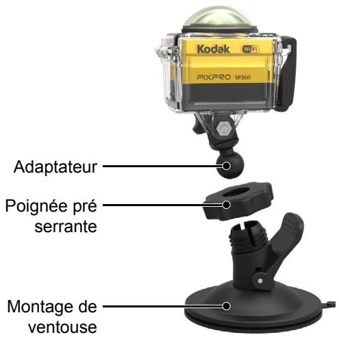 KODAK SP360 EXPLORER PACK - Montage de ventouse : pour l'attachment de pare-brise d'automotive (ou surfaces lisses) - 3
