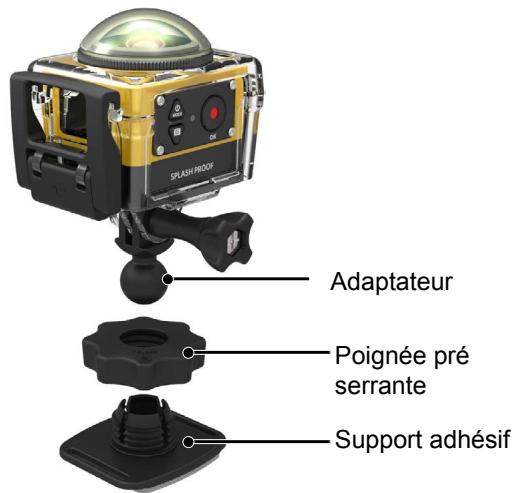 KODAK SP360 EXPLORER PACK - Support adhésif courbé : pour rattachement sur un casque ou les autres objets courbés - 7