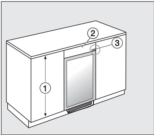 MIELE WT6321UG - Ajuster l'appareil aux portes hautes - 1