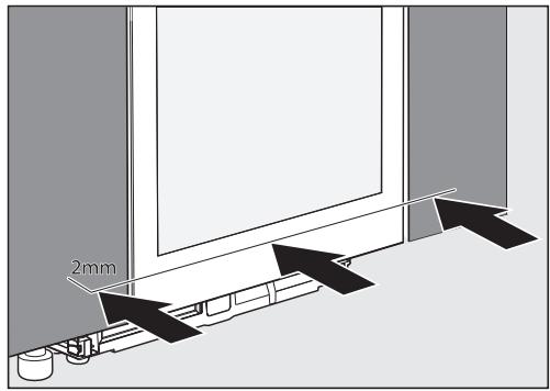 MIELE WT6321UG - Glisser l'appareil dans la niche - 1