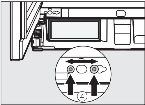 MIELE WT6321UG - Réglage de l'ajustement latéral de la porte - 2
