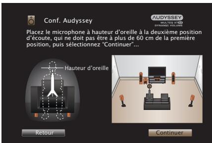 MARANTZ SR6010/N1SG - Lorsque l'enceinte détectée est affichée, sélectionnez "suivant" puis appuyez sur ENTER. - 2