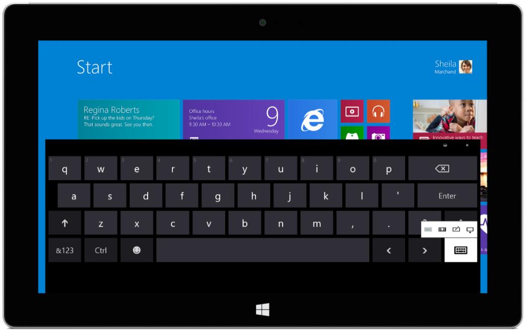 MICROSOFT SURFACE 32 GO RT - Affichage du clavier visuel - 2