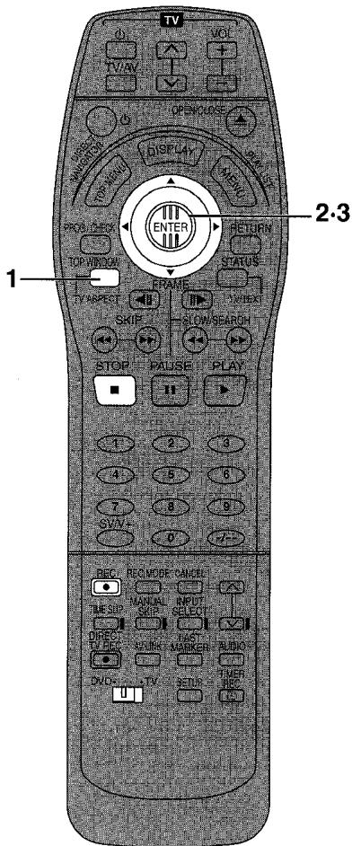PANASONIC DMR-E20 - Appuyez sur [RETURN]. - 2