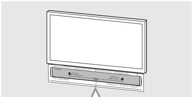 ONKYO BARSO LS-B50 - Fixez le gabarit de fixation murale qui est fourni en position de montage. - 1
