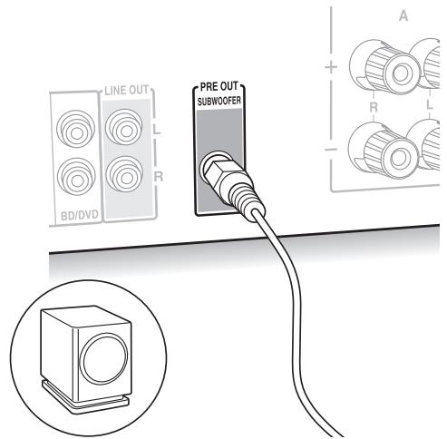 ONK 1X8150 - Cuando se conecta un subwoofer: - 1