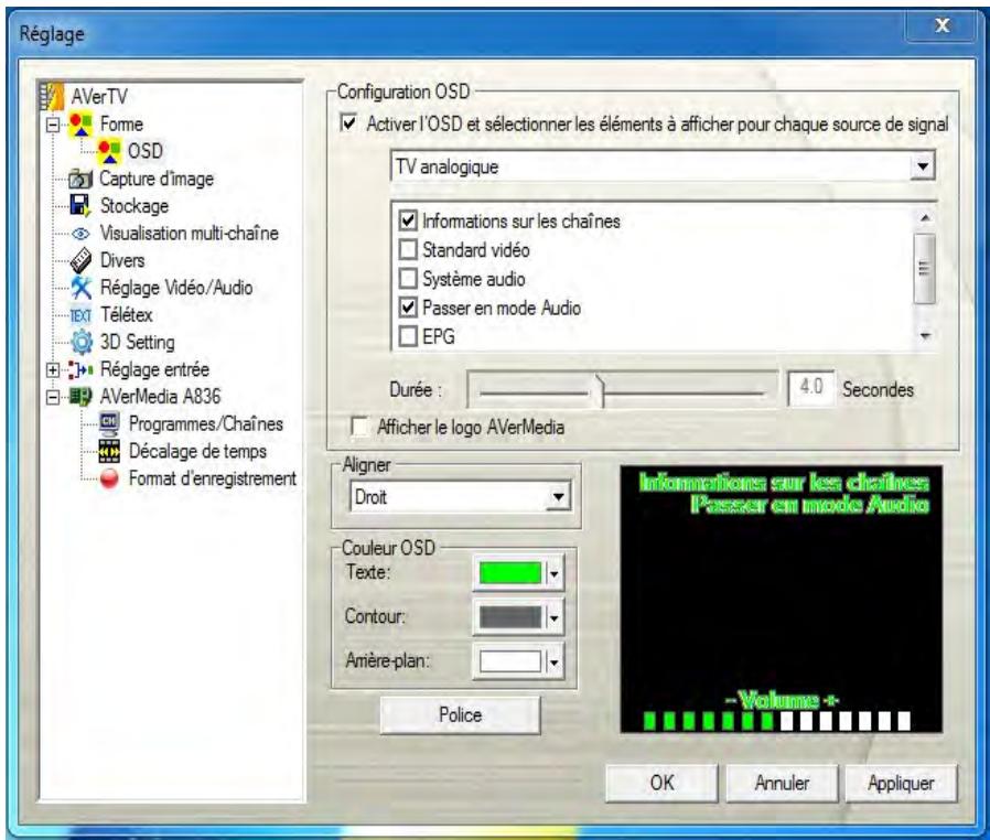 AVERMEDIA AVERTV VOLAR GREEN - Changer les attributs OSD - 3