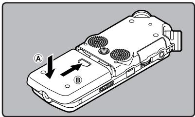 OLYMPUS LS-5 - Insertion des piles - 3