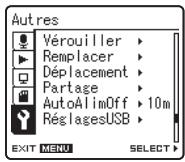 OLYMPUS LS-5 - Appuyez sur la touche OK ou i pour déplacer le curseur sur l'élément à configurer. - 1