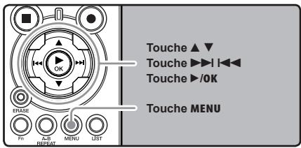 OLYMPUS LS-5 - Méthode de paramétrage du menu - 1