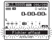 OLYMPUS LS-5 - Effacement d'un fichier à la fois - 3