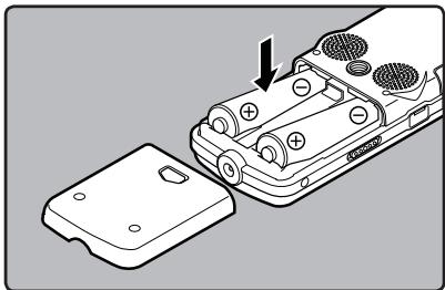 OLYMPUS LS-5 - Insertion des piles - 2