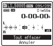 OLYMPUS LS-5 - Effacement de tous les fichiers d'un dossier - 3