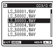 OLYMPUS LS-5 - Réorganisation des fichiers [remplacer] - 6