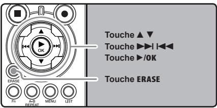 OLYMPUS LS-5 - Effacement d'un fichier à la fois - 1