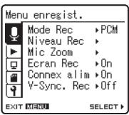 OLYMPUS LS-5 - Quand l'enregistreur est en mode d'arrêt, appuyez sur la touche MENU. - 1