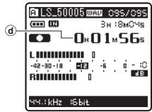 OLYMPUS LS-5 - Appuyez à nouveau sur la touche REC ●, l'enregistrement début. - 1
