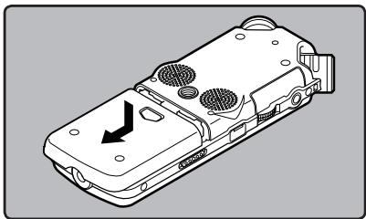 OLYMPUS LS-5 - Insertion des piles - 1