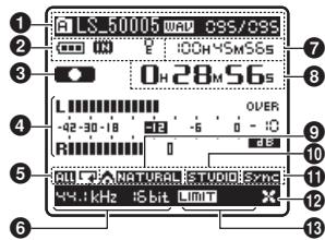 OLYMPUS LS-5 - Indicateur de dossier/fichier - 1
