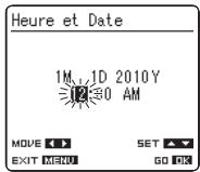 OLYMPUS LS-5 - Appuyez sur la touche l ou l pour sélectionner l'élément à configurer. - 1