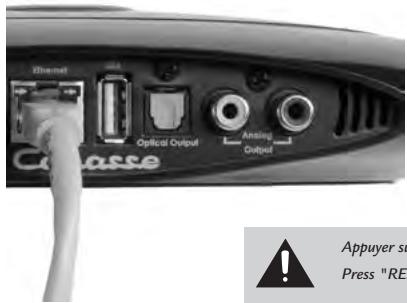 CABASSE STREAM SOURCE - CONNEXION FILAIRE (LAN) AU RESEAU ETHERNET LAN WIRE CONNECTION TO THE ETHERNET NETWORK - 1