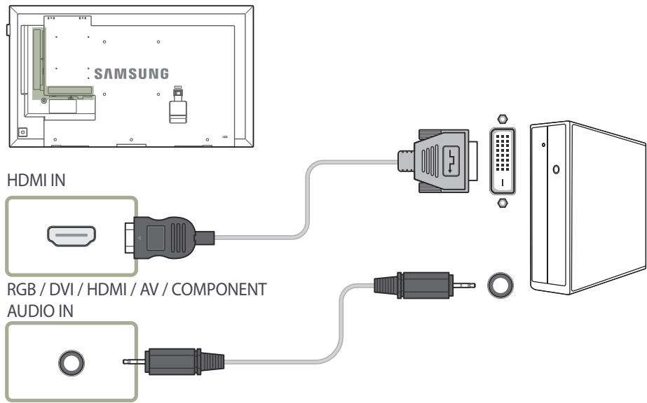 ASUS DB40E4257944 - Connexion à l'aide d'un cable HDMI-DVI - 1