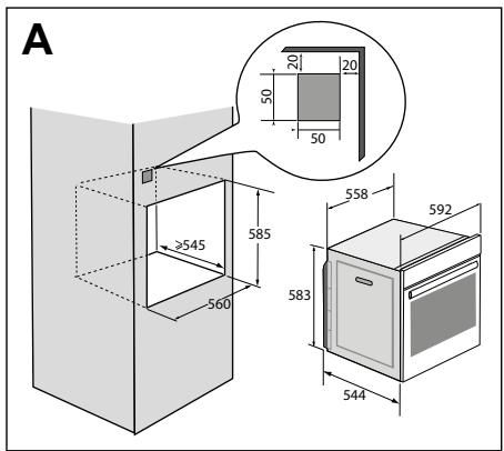 DE DIETRICH DFP8363G - WYBOR MIEJSCA INSTALLACJI WBUDOWANIA - 1