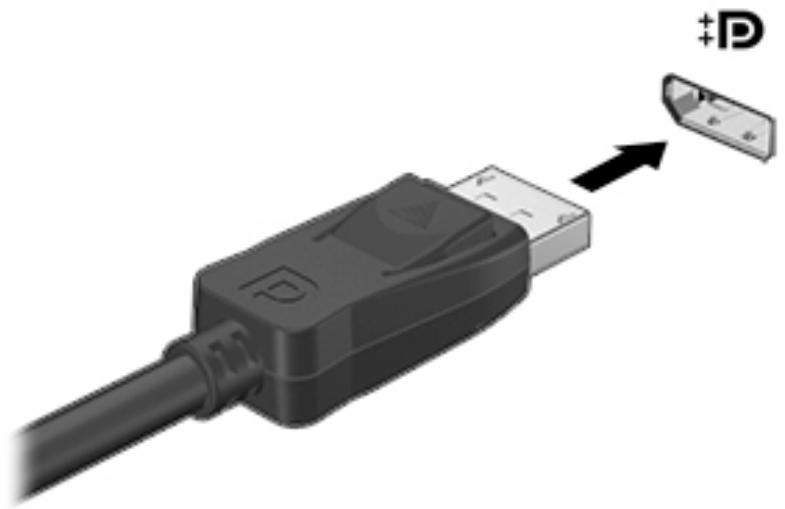 HP 27-B101NF - Connexion de périphériques d'affichage numérique à l'aide d'un câble dual-mode displayport (certains produits uniquement) - 2