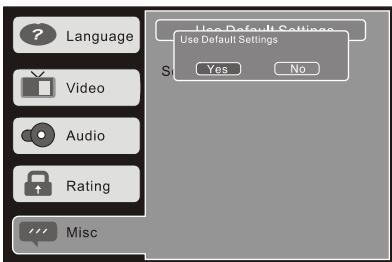 SCOTT DPXI-860D - Configuration du menu divers - 1