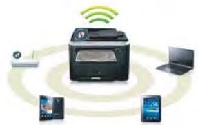 SAMSUNG Sl-/3820ND - Prend en charge diverses méthodes de paramétrage du réseau sans fil - 1