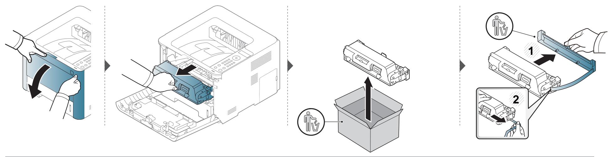 SAMSUNG Sl-/3820ND - Remplacement de la cartouche de toner - 1