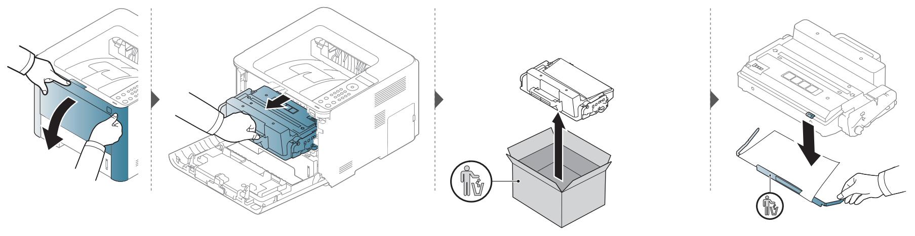 SAMSUNG Sl-/3820ND - Remplacement de la cartouche de toner - 1