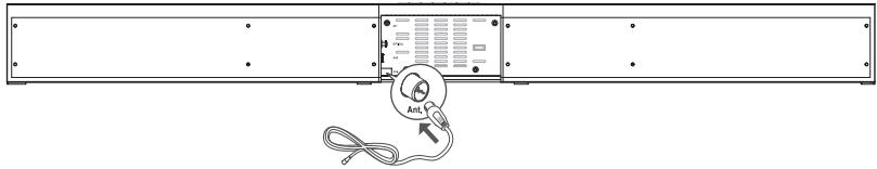 ALTEC LANSING MASTER BARRE DE SON - Connexion d'une antenne FM - 1