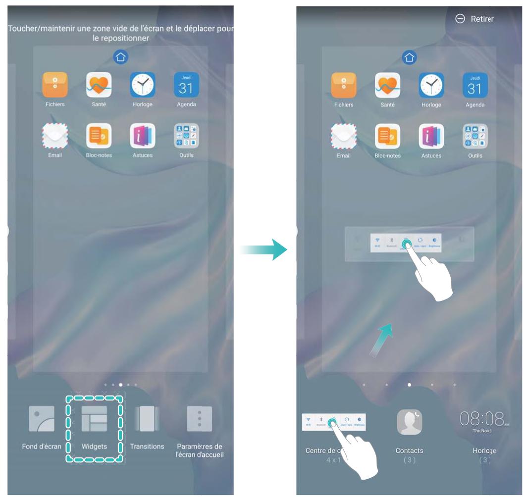 HUAWEI P30 - Gérer les widgets de votre écran d'accueil - 1