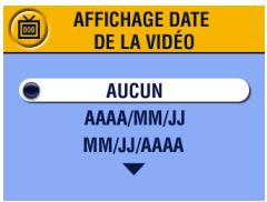 KODAK EASYSHARE18443 - Affichage de la date de la vidéo - 1