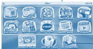 VTECH TABLETTE STORIOS - MENU PRINCIPAL ET BARRE D'INFORMATION - 1
