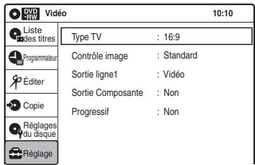 SONY RDR-VX410 - Sélectionnez une option, puis appuyez sur ENTER. - 1