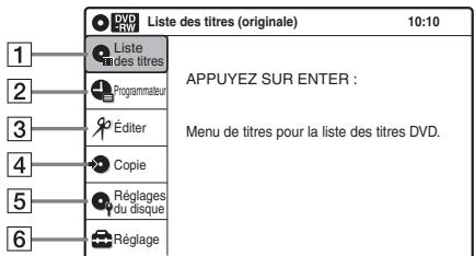 SONY RDR-VX410 - Menu système - 1