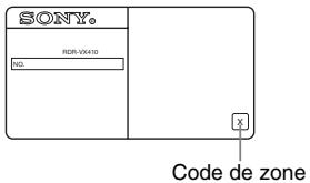 SONY RDR-VX410 - Code de zone (DVD VIDEO uniquement) - 1