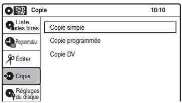 SONY RDR-VX410 - Sélectionnez « entrée audio DV », puis appuyez sur ENTER. - 2