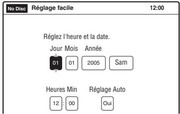 SONY RDR-VX410 - Lorsque le téléchargement ou la recherche sont terminés, la fonction horloge démarre automatiquement. - 2